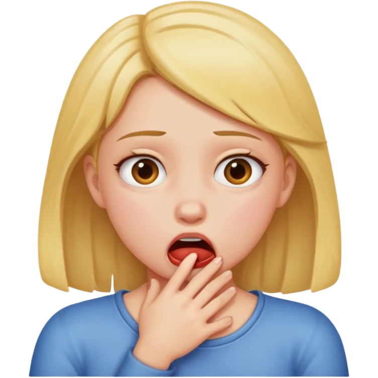 Girl choking herself  emoji