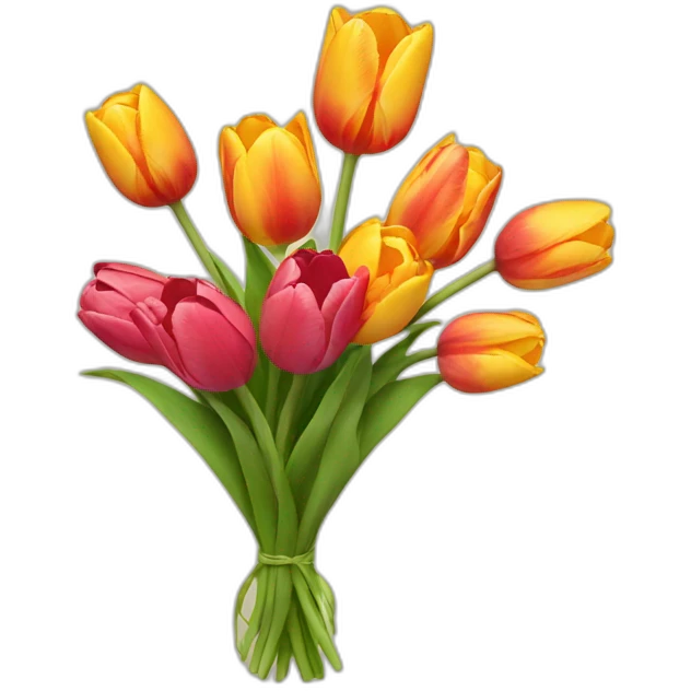 Tulip bouquet emoji