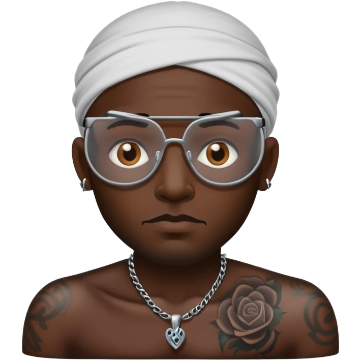Blind man with tattoos  emoji