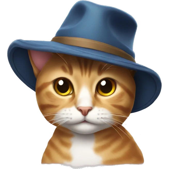 a cat wearing a hat emoji