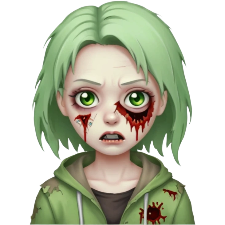 a zombie girl still cute and fine emoji