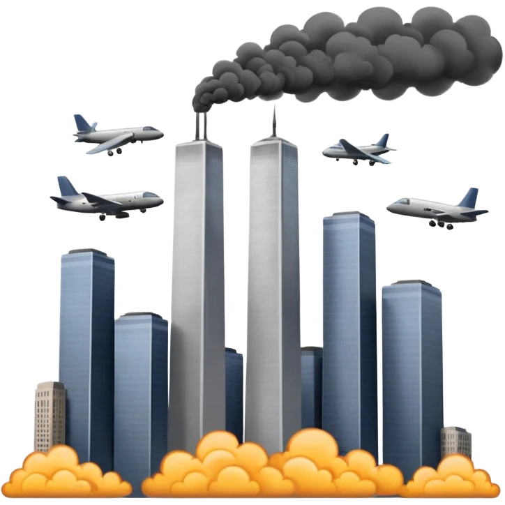 9/11 towers and Airplanes emoji