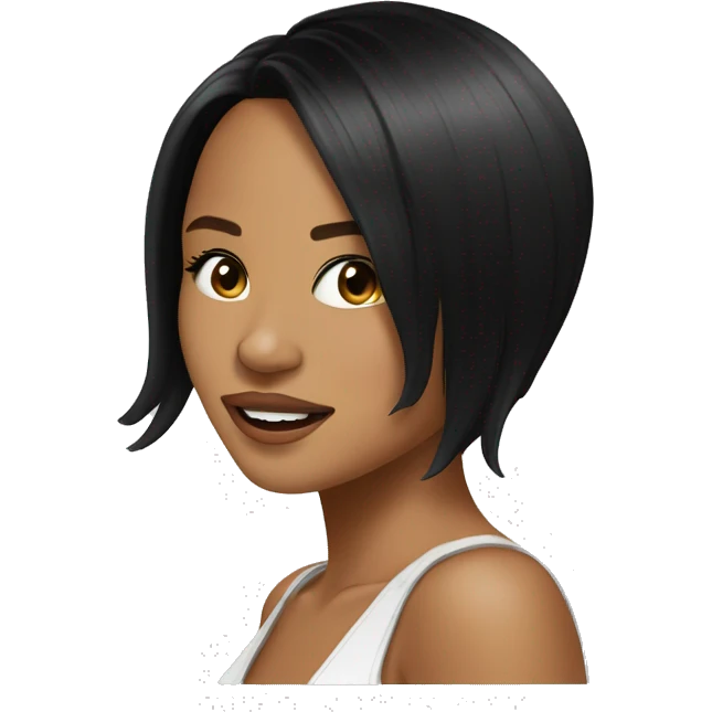 Karrueche Tran black hair emoji