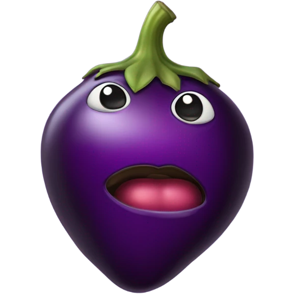 Eggplant kiss emoji