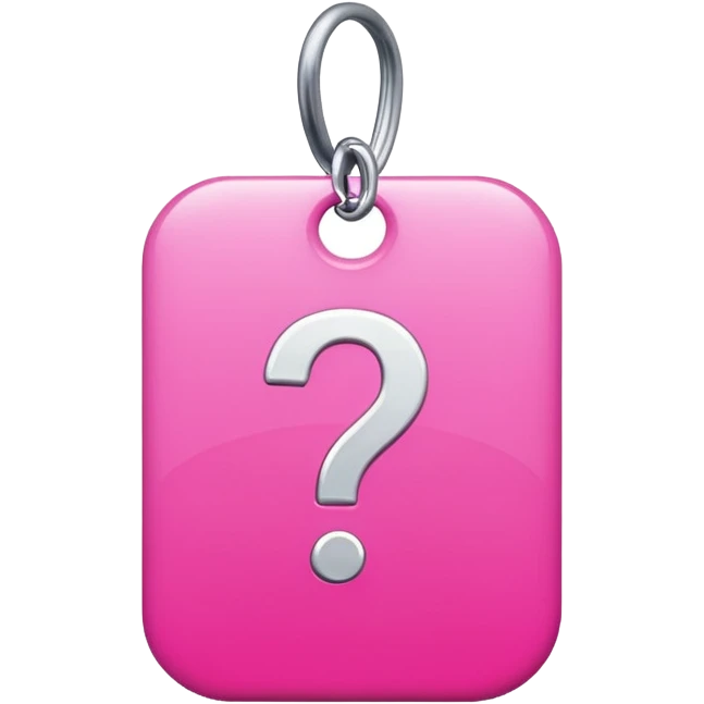 pink question tag emoji