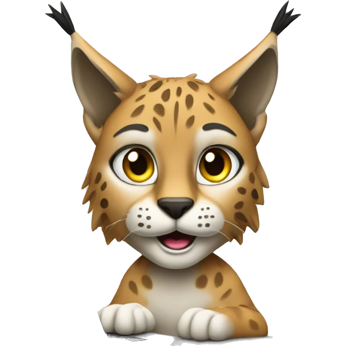 A lynx with a laptop emoji