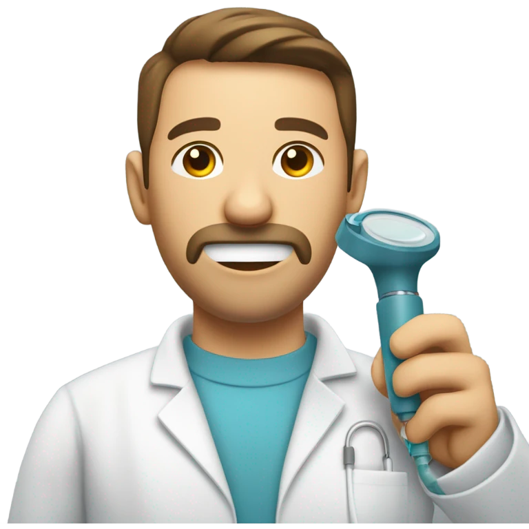 Une infirmière anesthésiste avec un laryngoscope emoji