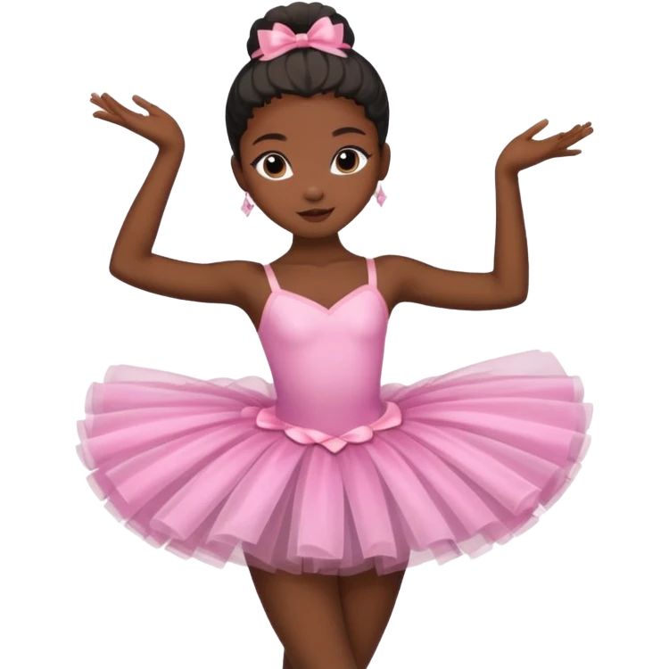 Black skin ballerina emoji