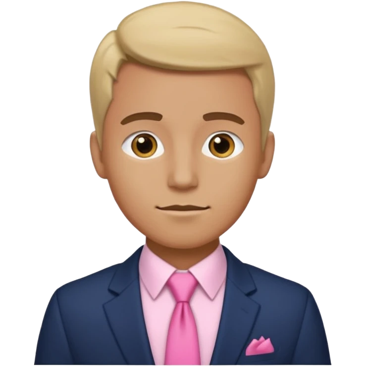 man with pink tie and blazer emoji