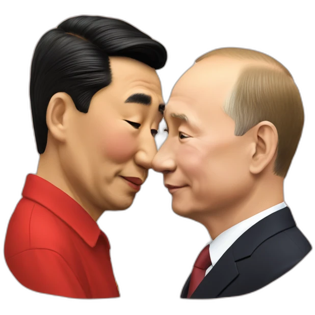 putin kissing xi jinping emoji