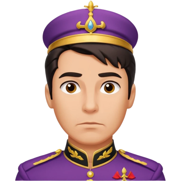 old adult prince eric with serious facial expression and prince uniform emoji