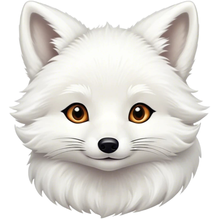 Cute White Fox  emoji
