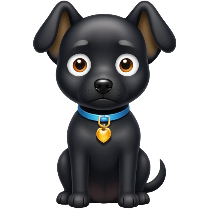 Black dog emoji emoji
