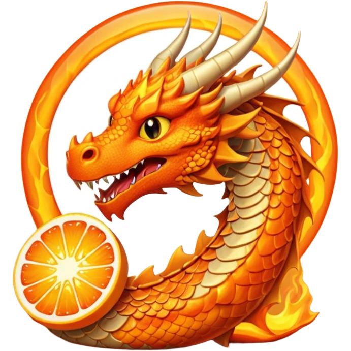 Dragon eating sun emoji