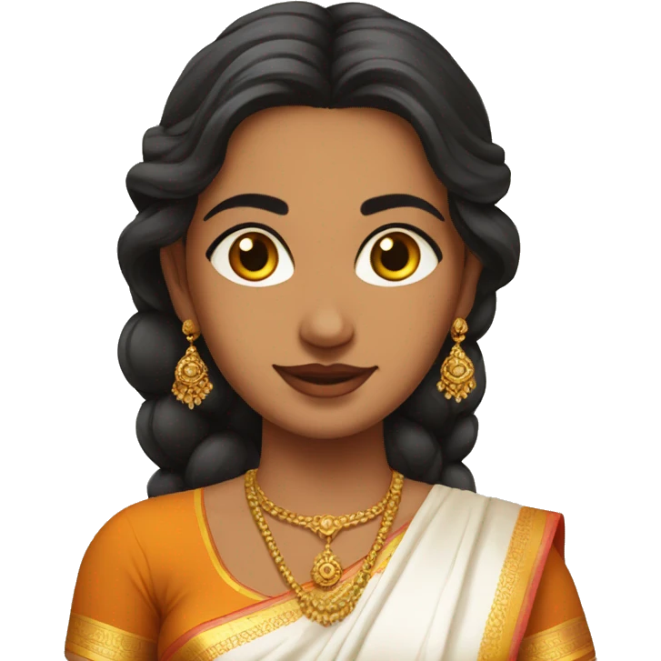 south indian white girl in halfsaree emoji