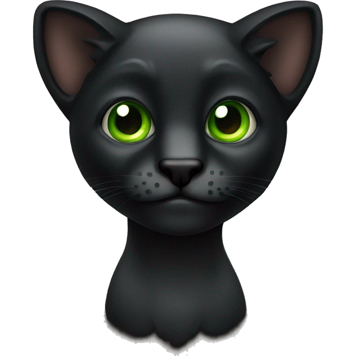 Animal pantera negra con ojos verdes emoji
