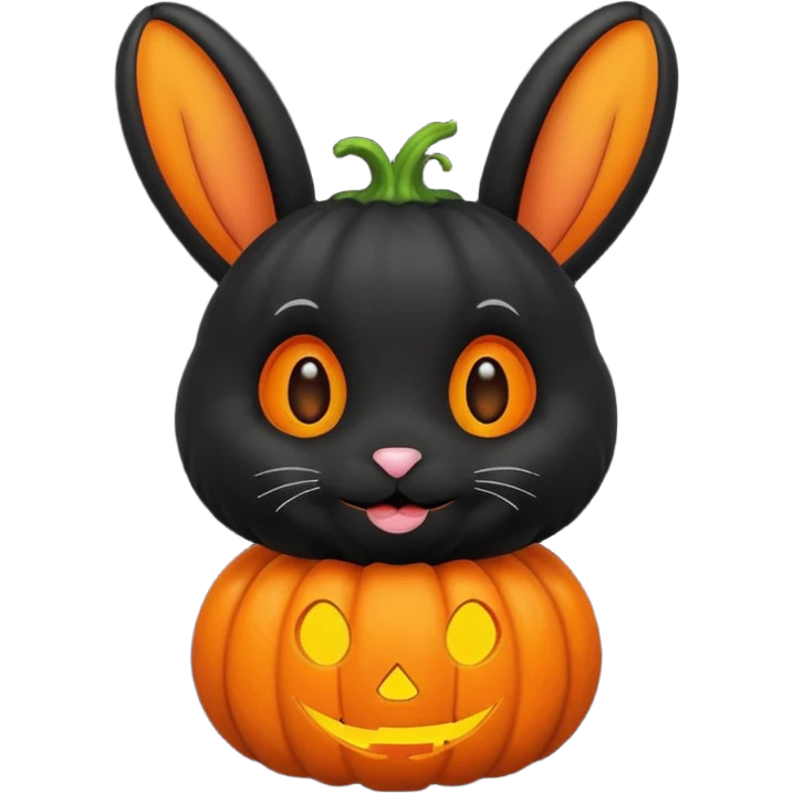 🐰🎃🖤 Spooky cute bunny emoji