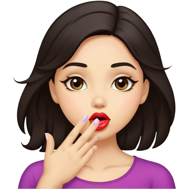 Girl blowing kiss emoji