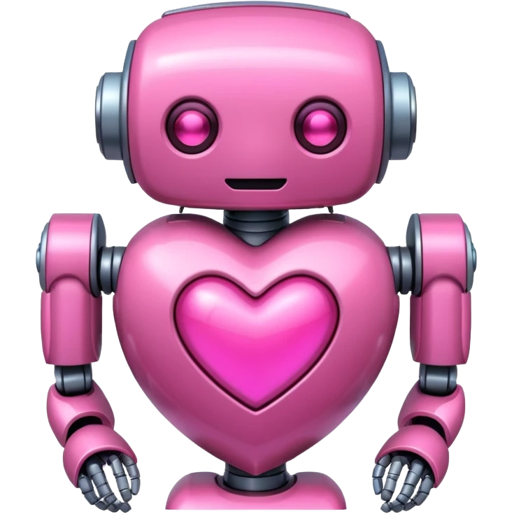 pink robot heart emoji