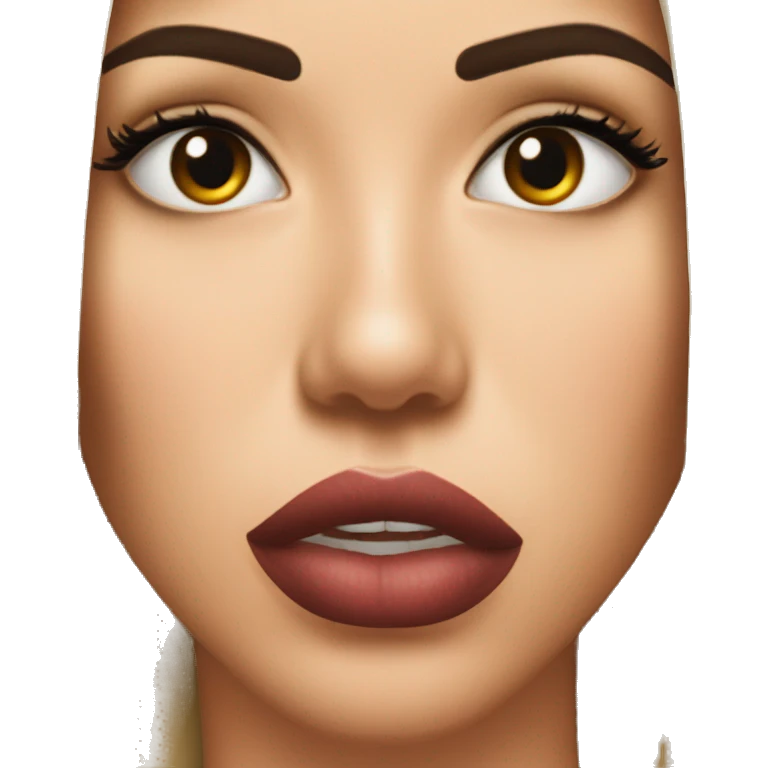ONE eye brow lifted and lips puckered emoji