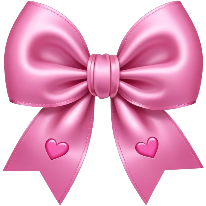 Bow with pink hearts emoji