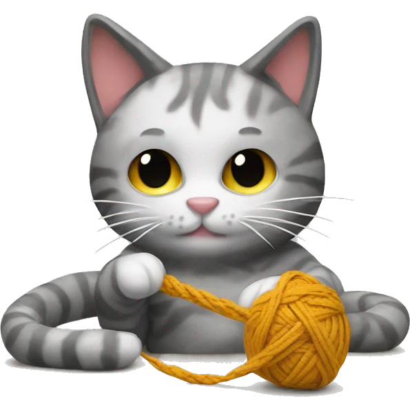 cat crocheting emoji
