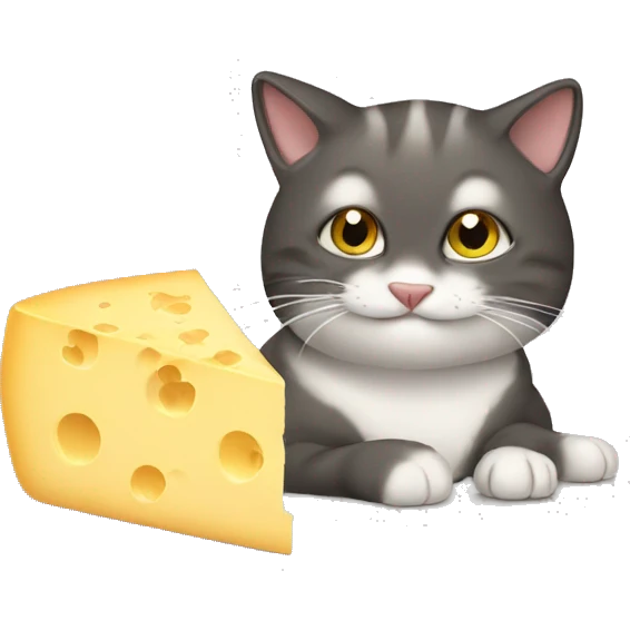 Cat eating cheese  emoji