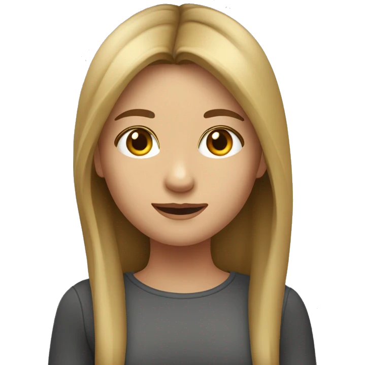 Mädchen mit dunkelblonden mittel langen Haar  emoji