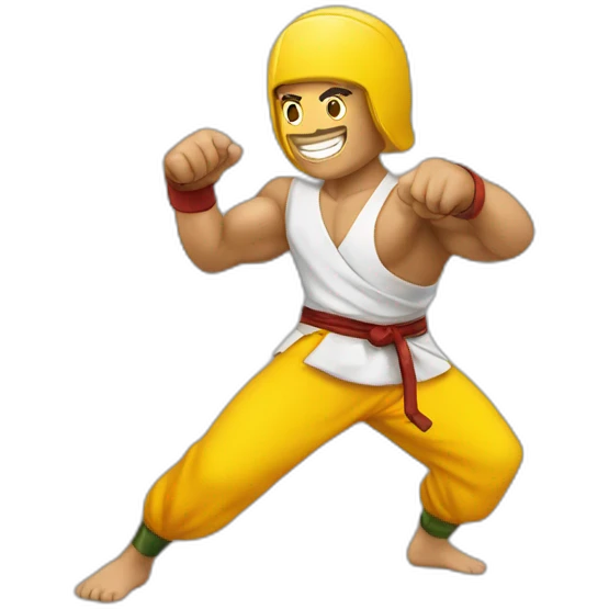 Smily face Emoji capoeira fighter emoji