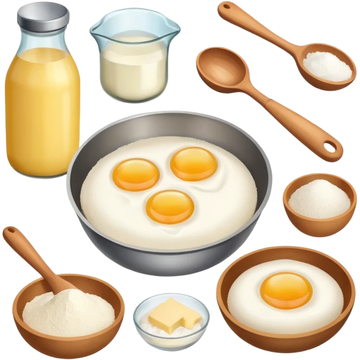 baking ingredients before preparation emoji