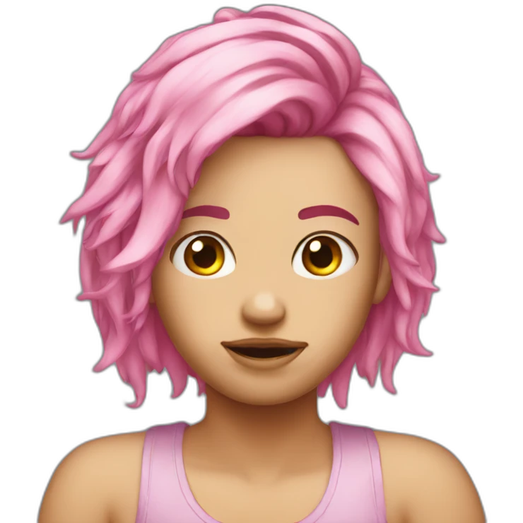 crybby-pink-hair emoji