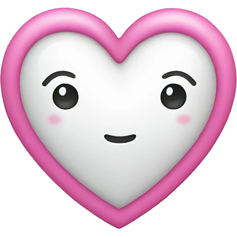 white heart with pink bow emoji