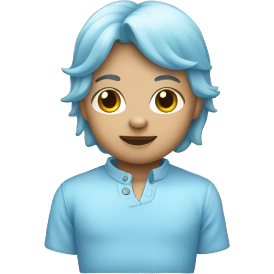 iPhone 15 Baby Blue color emoji