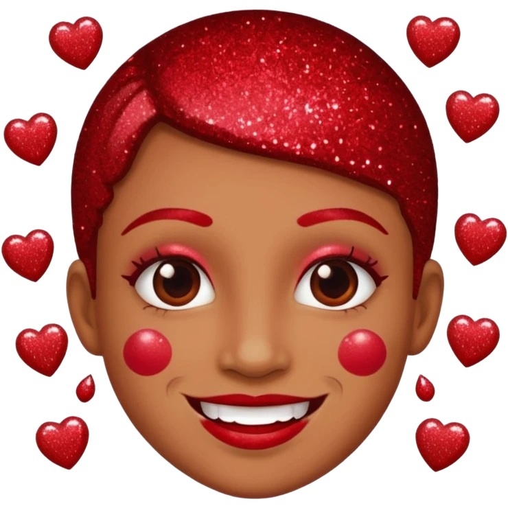 red glitter artist emoji