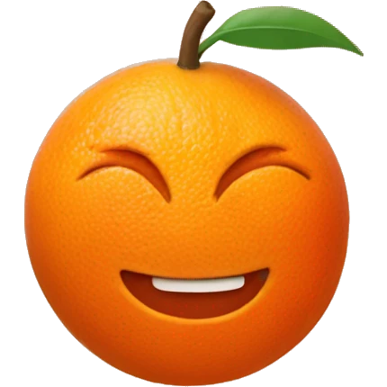 Orange on a peach background emoji