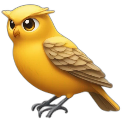 Un oiseau sur la tête un chat emoji