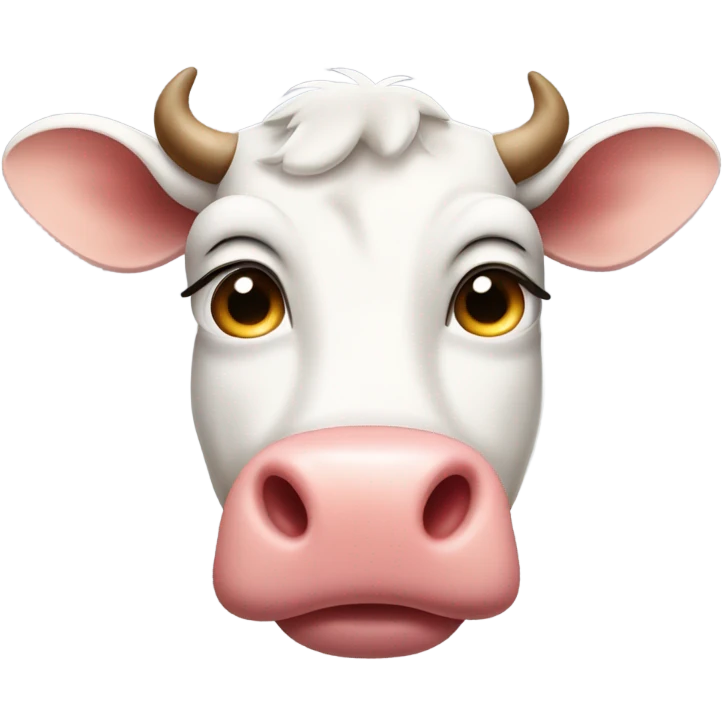 Blushing cow emoji