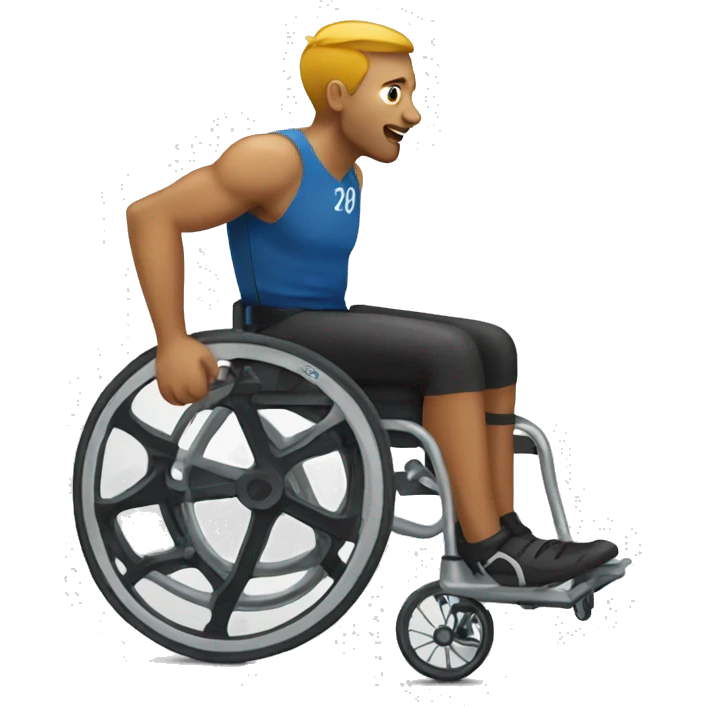wheelchair athlete sprint emoji