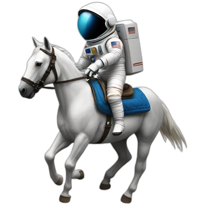 Horse riding an astronaut emoji
