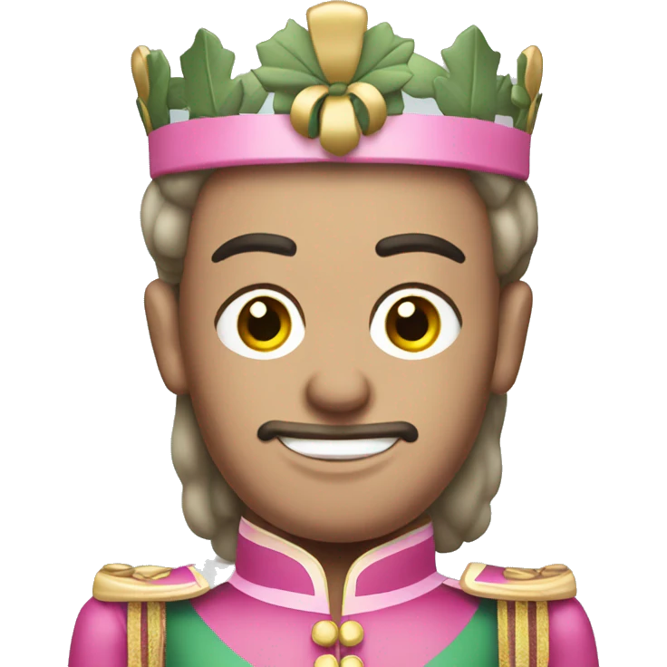 Pink and sage nutcracker emoji