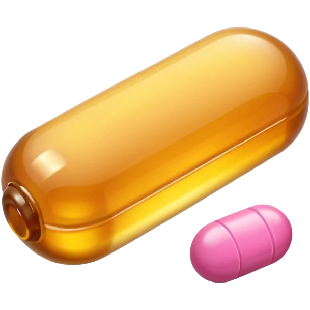 honey and a pink pill (iphone emoji styled) emoji