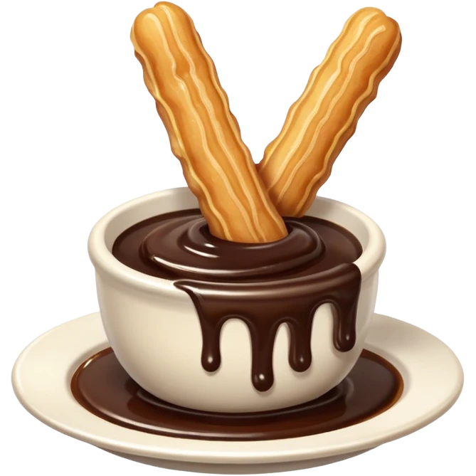 churros and chocolate sauce emoji
