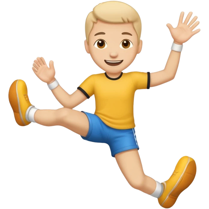 Smiling face with kicking feet emoji