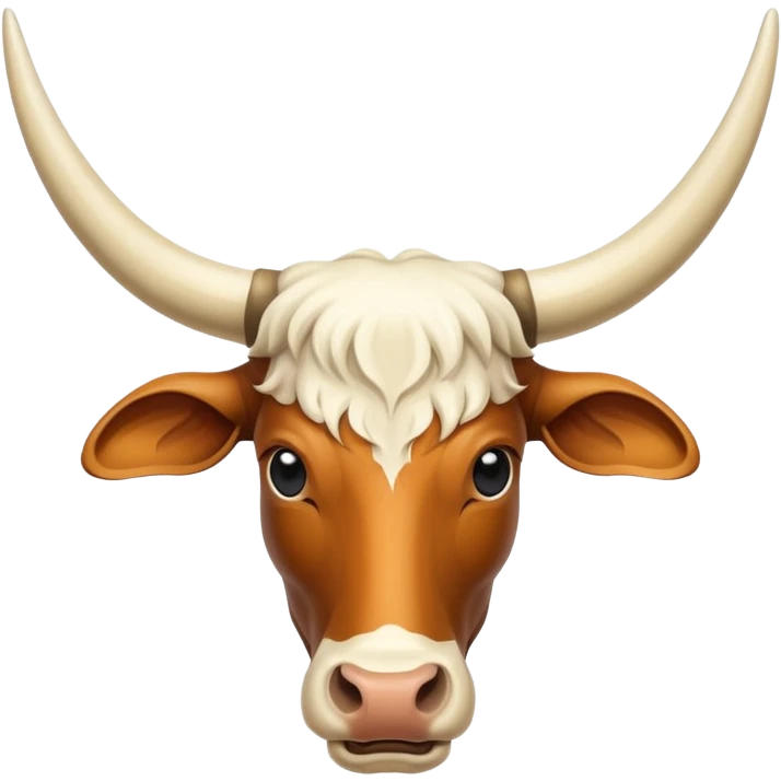 Longhorn cattle horns upside down emoji