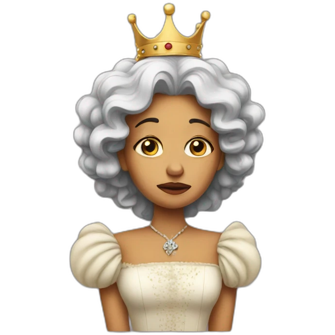 Sad queen emoji