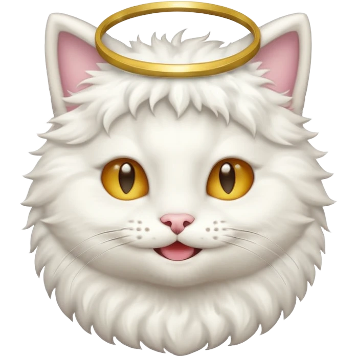cat mixed with a 😇 emoji