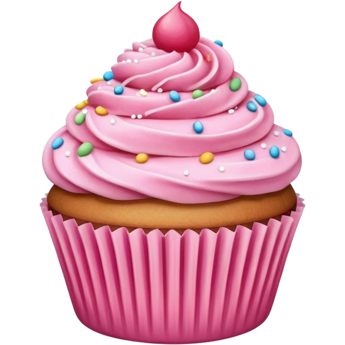 Cupcake with pink icing emoji