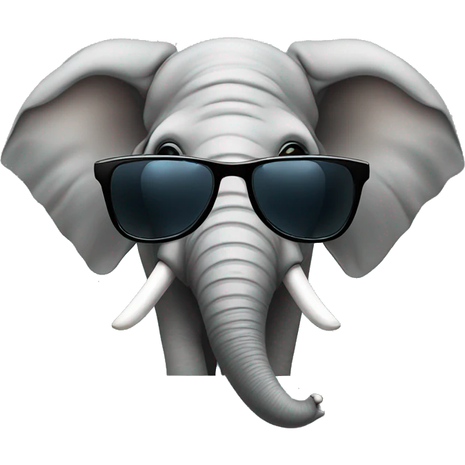 elephant with sunglasses emoji