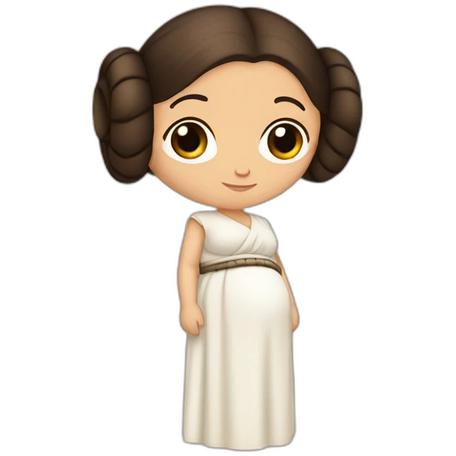 Pregnant princess Leia emoji