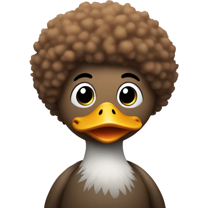 duck with afro emoji